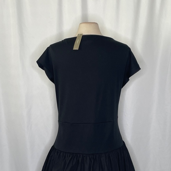 NWT!! J. CREW Bubble-Hem Mixy Dress Solid Black Mini Poplin Bubble Hem Preppy 3X - Picture 10 of 16